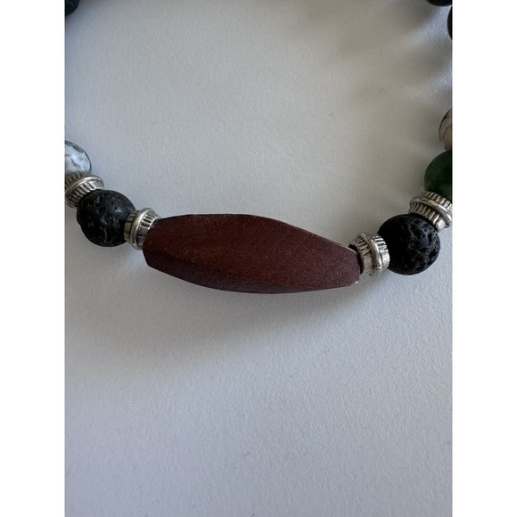 Natural Mixed Moonstone Gemstone Crystal Stretch Bracelet w/ 6mm Beads NEW - Picture 2 of 8